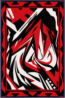 Wrought Studio Lunar Ember Rug