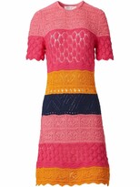 Thumbnail for your product : Carolina Herrera Colour-Block Crochet Panelled Dress