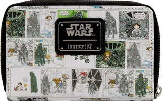 Loungefly Darth Vader Comic Strip Zip Around Wallet