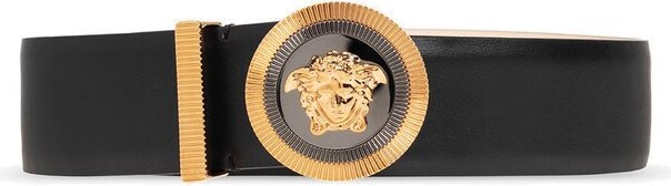 Versace Medusa Plaque Logo Buckle Belt