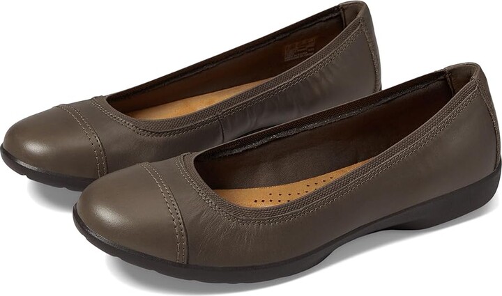 Clarks Meadow Opal (Slate Leather) Women's Flat Shoes - ShopStyle