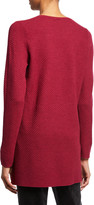 Thumbnail for your product : Eileen Fisher Textured Wool Crepe V-Neck Sweater