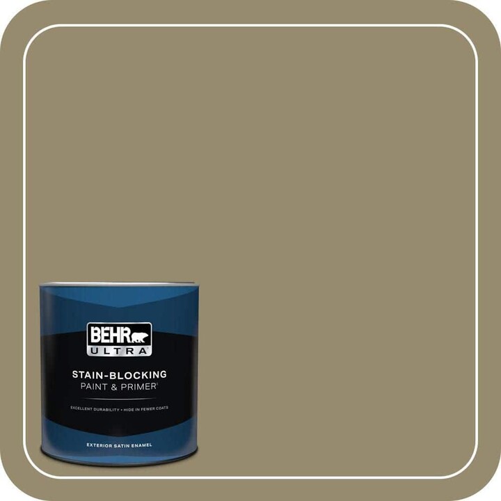 BEHR ULTRA 1 qt. #PPU8-04 Urban Safari Satin Enamel Exterior Paint & Primer