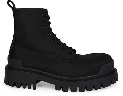 Balenciaga Strike Nylon Combat Boots - ShopStyle