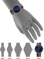 Thumbnail for your product : Tommy Hilfiger Analog Blue Dial Brown Leather Strap Watch