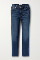Thumbnail for your product : RE/DONE 70s Originals Stove Pipe Cropped High-rise Straight-leg Jeans - Dark denim
