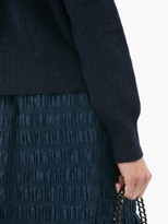 Thumbnail for your product : Molly Goddard Joelle Tulle-shawl Wool Cardigan - Navy