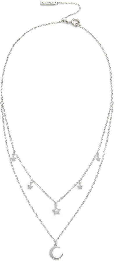 Olivia Burton Celestial Double Cresent Moon And Star Necklace