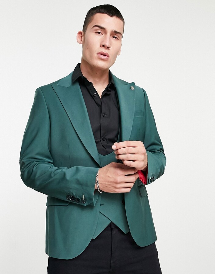 green suit jacket men
