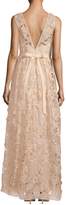 Thumbnail for your product : Badgley Mischka Cutout Floral Lace Ruffle Dress