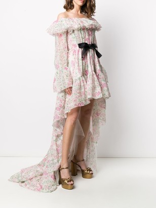 Giambattista Valli Ruffled Floral-Print Gown