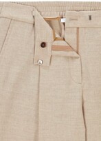 Thumbnail for your product : HUGO BOSS Relaxed-fit trousers with front pleats and cropped length