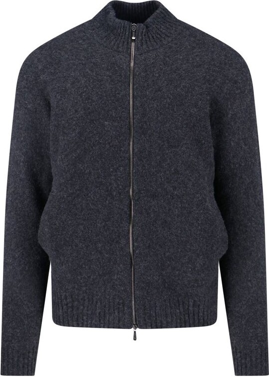 Drumohr High Neck Zip-Up Cardigan