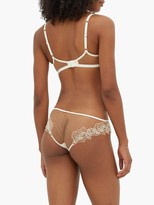 Thumbnail for your product : Agent Provocateur Lindie Floral-embroidered Mesh Bra - Ivory