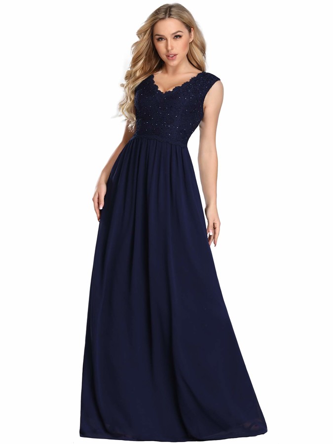 navy blue long sleeve mother of the bride dress