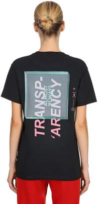 Transparency Cotton Jersey T-Shirt
