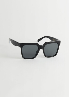  Other Stories Oversized Sunglasses in Off White with Brown Lens