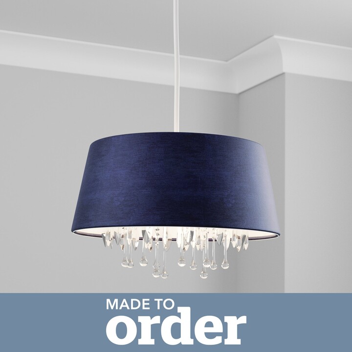Dunelm Made to Order Beaded Shade Navy Blue ShopStyle