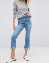 Thumbnail for your product : ASOS Cropped Flare Jeans in Mid Stonewash with Arched Hem