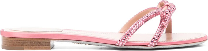 Rene Caovilla Crystal Embellishment Sandals