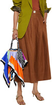Thumbnail for your product : Missoni Draped Satin-twill And Woven Straw Bucket Bag