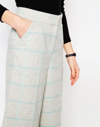 ASOS Wide Leg Culottes in Check Co-ord