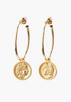 Thumbnail for your product : Hush Roman Coin Hoop Earrings