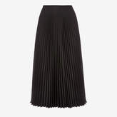 Bally Silk Taffeta Pleated Skirt Black, Women's silk taffeta skirt in black