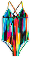Thumbnail for your product : Milly Minis Girl's Brushstrokes One-Piece Bathing Suit