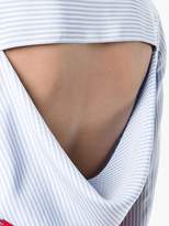 Thumbnail for your product : Valentino cut out back pinstriped shirt