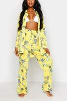 Thumbnail for your product : boohoo Pineapple Print Beach Trousers