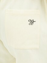 Thumbnail for your product : Wales Bonner Drawstring-waist Cotton-blend Twill Shorts - Light Yellow