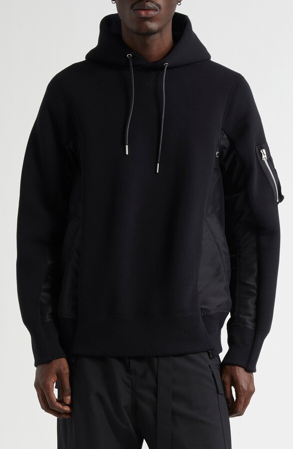 Sacai Sponge Sweat Mixed Media Hoodie