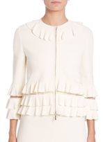 Thumbnail for your product : Elie Saab Ruffled Knit Jacket