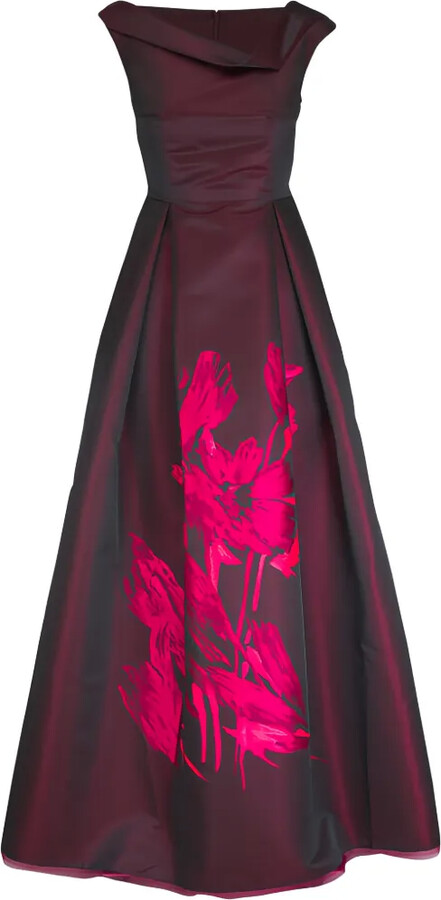 Talbot Runhof Floral-Print Dress