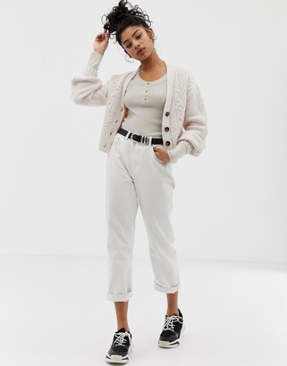 ASOS DESIGN scoop neck jumper with buttons
