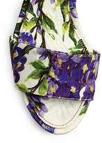 Thumbnail for your product : Dolce & Gabbana Wisteria Printed Wedge Sandals