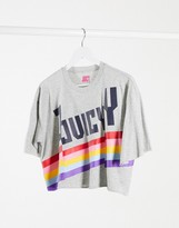 Thumbnail for your product : Juicy Couture Jxjc Juicy Logo Rainbow Split Tee Htr Cozy