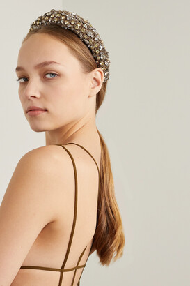 Jennifer Behr Astoria Crystal-embellished Tulle Headband