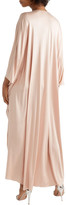 Thumbnail for your product : Reem Acra Draped Embellished Silk-jersey Maxi Dress