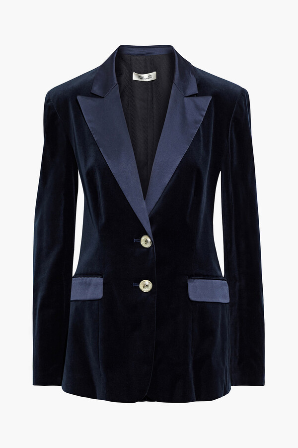 navy velvet jacket womens