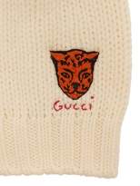 Thumbnail for your product : Gucci Tiger Embroidered Beanie Hat - Mens - Beige