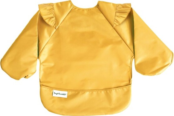 tiny twinkle TinyTwinkleMess-Proof/WaterproofLong-SleeveBabyBib,MachineWashableSmockforEating(Dandelion,Large2-4Years)