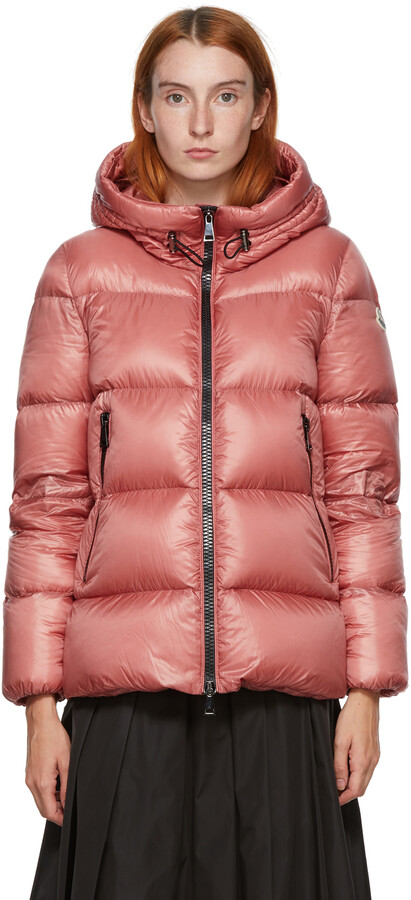 Moncler Pink Down Serrite Jacket - ShopStyle