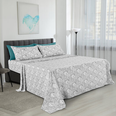 LuxDecorCollection Vosgan Paisley Microfiber Sheet Set