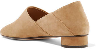 The Row Noelle Collapsible-heel Suede Loafers - Neutral