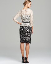 Thumbnail for your product : Tadashi Shoji Dress - Three Quarter Sleeve Illusion Neck Lace