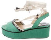 Thumbnail for your product : Paul Andrew Raffia Flatform Wedges