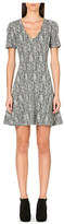 Thumbnail for your product : Theory Nikay V-neck printed Black and White Dress