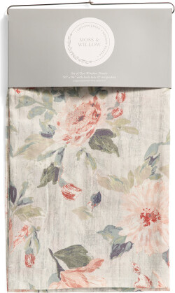 TJMAXX Set Of 2 50X96 Linen Blend Audrey Rod Pocket Curtains